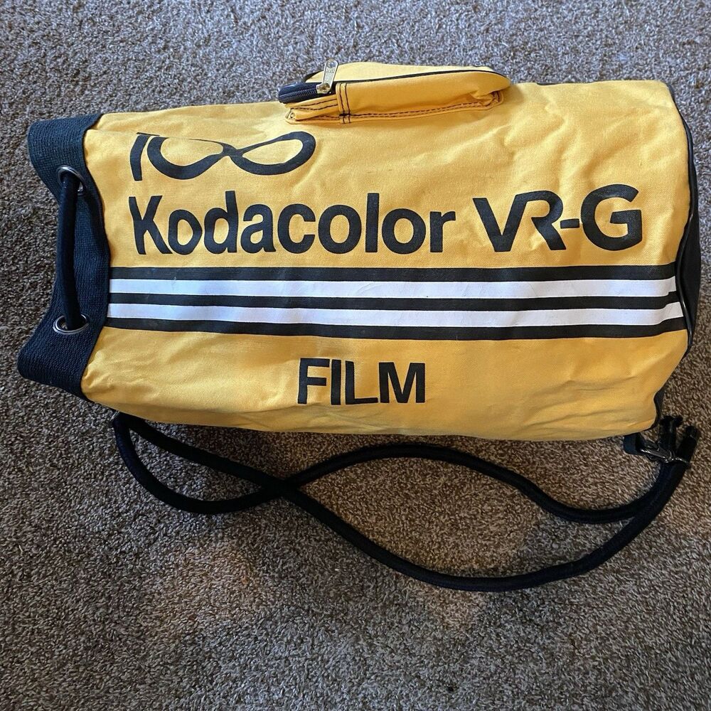 Large vintage Kodak Kodacolor 100 film canvas tote bag Draw String 18" x 10”